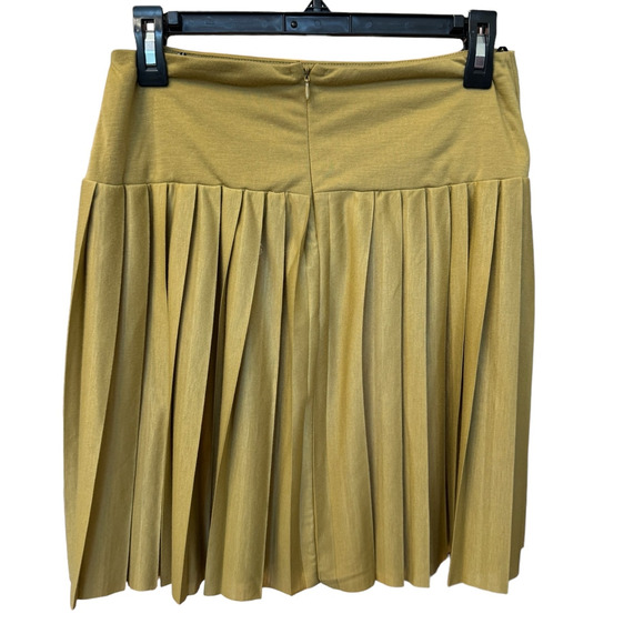 NEW VERO MODA ~ NORDSTROM  Olive Pleated Mini Skirt Size M - Picture 2 of 3